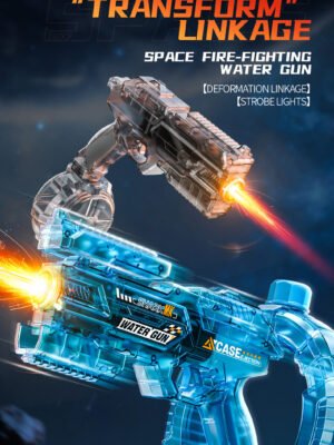 New Drum & Energy Ring Space Electric Water Gun Automatic Burst Fire with Flash Light for Kids